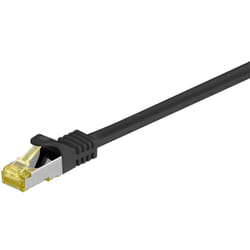 Goobay RJ45 Patch Cord CAT 6A S/FTP (PiMF), 500 MHz, with CAT 7 Raw Cable, black, 7.5m