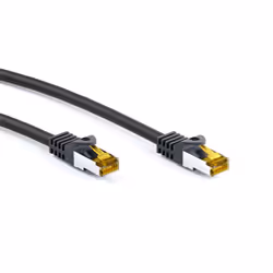 Goobay RJ45 Patch Cord CAT 6A S/FTP (PiMF), 500 MHz, with CAT 7 Raw Cable, black, 7.5m