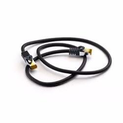 Goobay RJ45 Patch Cord CAT 6A S/FTP (PiMF), 500 MHz, with CAT 7 Raw Cable, black, 7.5m