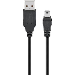 Goobay USB 2.0 Hi-Speed Cable, black, 0.15m