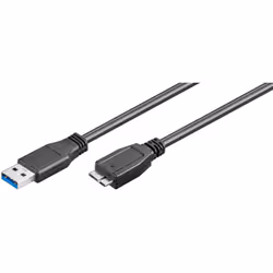 Goobay USB 3.0 SuperSpeed Cable, Black, 3 m