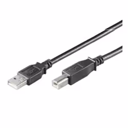 Goobay 0.25m USB 2.0 A/B, 0.25 m, USB A, USB B, USB 2.0, Male/Male, Black