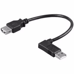 Goobay 95704, 0.15 m, USB A, USB A, USB 2.0, Male/Male, Black