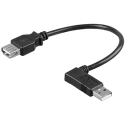 Goobay 95704 USB cable USB 2.0 0.15 m USB A Black