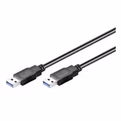 Goobay 0.5m USB 3.0 A/A, 0.5 m, USB A, USB A, USB 3.2 Gen 1 (3.1 Gen 1), Male/Male, Black