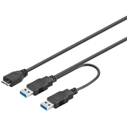 Goobay 95746 USB cable USB 3.2 Gen 1 (3.1 Gen 1) 0.3 m USB A Micro-USB B Black