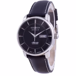 Zeppelin Atlantic Black Dial Leather Strap Automatic 8466-2 84662 Men's Watch