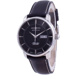 Zeppelin Atlantic Black Dial Leather Strap Automatic 8466-2 84662 Men's Watch
