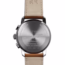 Zeppelin Mediterranee Chronograph Leather Strap Beige Dial Quartz 96705 Men's Watch