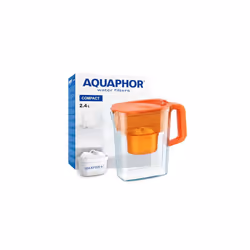 AQUAPHOR Water Filter Jug Compact with 1 X Maxfor+ Filter - 2.4L Capacity - Orange