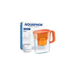 AQUAPHOR Water Filter Jug Compact with 1 X Maxfor+ Filter - 2.4L Capacity - Orange