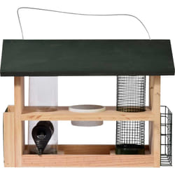 Dobar 11518FSC bird feeder Black, Wood Polymethyl methacrylate (PMMA), Stainless steel, Wood Hanging/Freestanding