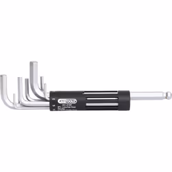 KS Tools 151.2100, L-shaped hex key, Metric, 8 pc(s), Chromium-vanadium steel, Chromating, 2,2.5,3,4,5,6,8,10 mm