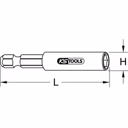 KS Tools 514.1102 screwdriver bit holder Steel 25.4 / 4 mm (1 / 4") 1 pc(s) - Additional view 6