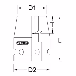 KS Tools 515.1336 Impact socket Black - Additional view 2