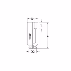 515.1430 Hexagon impact socket, deep, 3/4", 30mm - Additional view 4