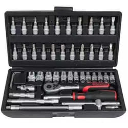 KS TOOLS 911.0646 Socket set 46 Chrome Vanadium Steel 1/4 Rectangle