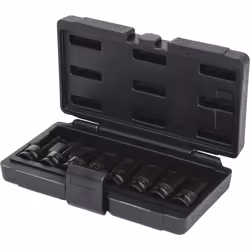 KS Tools 911.0901, Socket set, 1/2", 8 head(s), Chromium-molybdenum steel, ISO 1174, DIN 3121, 1.05 kg