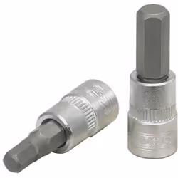 Socket; KS TOOLS; DIN 3120, ISO 1174, DIN 7422 5,0 Chrome Vanadium Steel Hexagon Socket Knurled