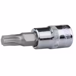 Socket; KS TOOLS; DIN 3120, ISO 1174 T25 Chrome Vanadium Steel Torx Knurled