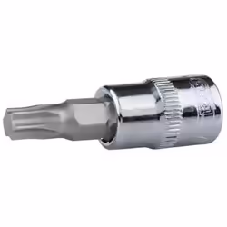 Socket; KS TOOLS; DIN 3120, ISO 1174 T30 Chrome Vanadium Steel Torx Knurled