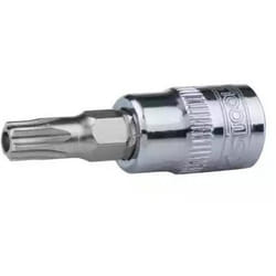 KS TOOLS 918.1475 Socket DIN 3120, ISO 1174, ISO1174 TB30 Chrome Vanadium Steel Torx, with bore hole (temper resistant) Knurled