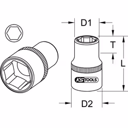 KS Tools 917.1412 socket/socket set