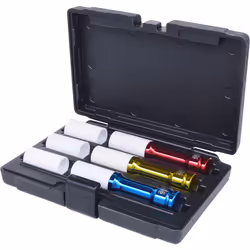 KS Tools 515.1040, Socket set, 1/2", 6 head(s), Chromium-molybdenum steel, ISO 1174, DIN 3121, 1.45 kg