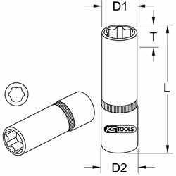 KS Tools 917.1428 socket/socket set