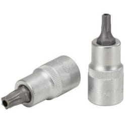 KS TOOLS 911.1464 Socket DIN 3120, ISO 1174 TB20 Chrome Vanadium Steel Torx, with bore hole (temper resistant) Knurled