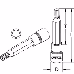 KS Tools 911.1353-E Socket