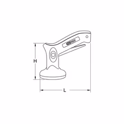 1401015 One handed mini suction cup 8kg  70mm