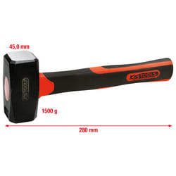 KS Tools 142.5151 hammer Sledge hammer Black