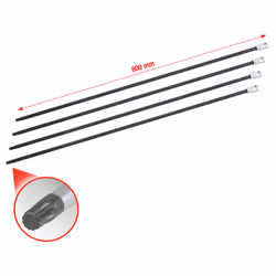 KS Tools 150.1740, Socket set, 1/2", 4 head(s), Chromium-vanadium steel, DIN 3120, ISO 1174, 2.5 kg