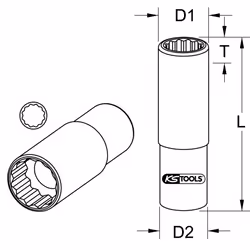 KS Tools 917.1268 socket/socket set