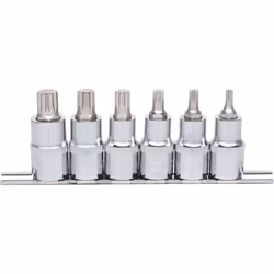 KS Tools 918.1349, Socket set, 1/2", Metric, 6 head(s), M10, M12, M14, M5, M6, M8, Chromium-vanadium steel