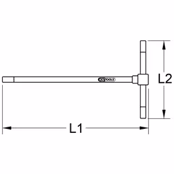 KS Tools 158.51045 manual screwdriver Single Offset screwdriver