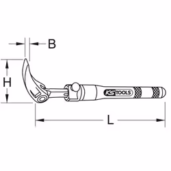 KS TOOLS 911.8187 Mounting Lever Tool Steel