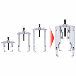 KS Tools 700.1320, Puller with sliding jaws, Steel, 8 pc(s), 3.54 kg