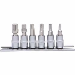 KS Tools 911.1547, Socket set, 1/4", 6 head(s), Chromium-vanadium steel, DIN 3120, ISO 1174, 160 g