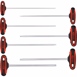 KS Tools 158.5050, T-handle hex key set, 7 pc(s), T-handle with short arm, Chromium-vanadium steel, 1 kg