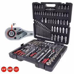 KS Tools 918.0216, Socket set, Imperial, 216 head(s), Chromium-vanadium steel, 11.6 kg