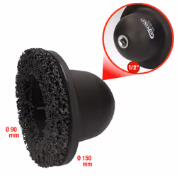 KS Tools 100.5075, Grinding wheel, Metal, 500 RPM, Black, Round, 15 cm