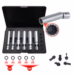KS Tools 500.7325, Socket set, 11 head(s), Chromium-vanadium steel, 750 g