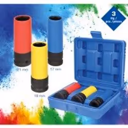 Brilliant Tools BT691005, Socket set, 1/2", Metric, 3 head(s), 17,19,21 mm, Aluminium
