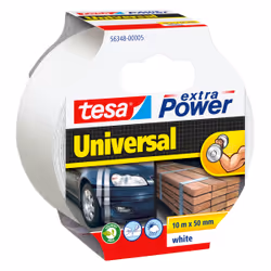 TESA extra Power Universal, White, Fastening, Handicrafting, Marking, Repairing, 10 m, 50 mm, 1 pc(s)