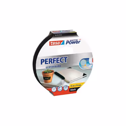 TESA 56339-02, 25 m, Black, Fabric, Cardboard, Paper, Strong, 1.9 cm