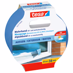 TESA Masking Tape PRECISION OUTDOOR, Painters masking tape, Paper, Blue, Glass, Rough, Smooth, Acrylic paint, Alkyd paint, La ...