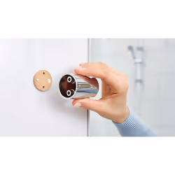 Tesa Spaa Shower Squeegee Chrome Rustproof with Bracket and Adhesive Solution Soft Rubber Lip 175mm x 239mm x 55mm - Additional view 3