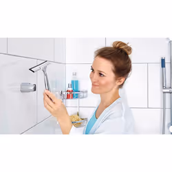 Tesa Spaa Shower Squeegee Chrome Rustproof with Bracket and Adhesive Solution Soft Rubber Lip 175mm x 239mm x 55mm - Additional view 5